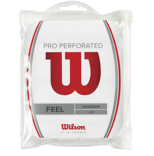 Wilson Pro Overgrip Perforated 12PK (White)