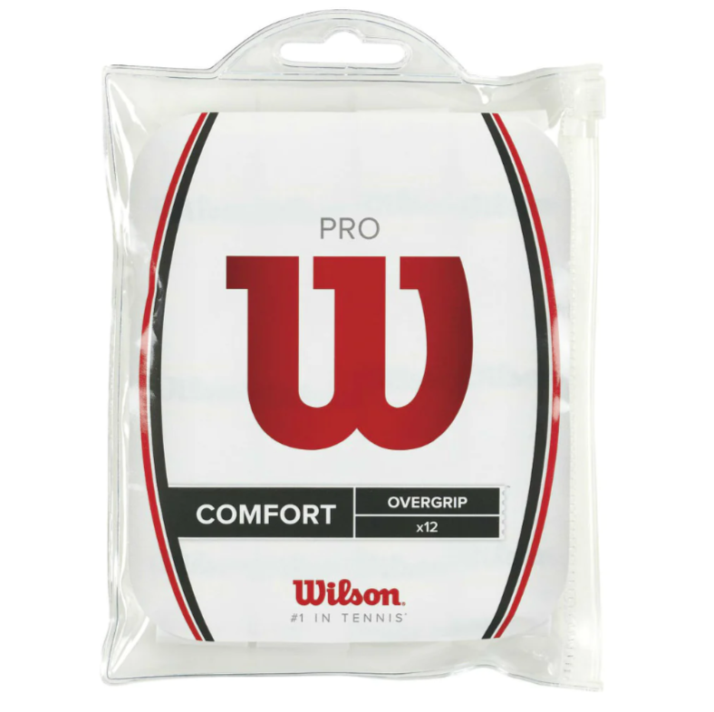 Lot de 12 surgrips Wilson Pro (blanc)