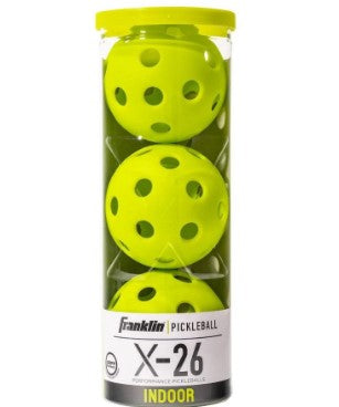  Franklin x-26 Pack de 3 balles de pickleball d'intérieur (Lime)