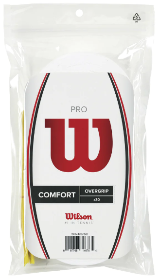 Wilson Pro Overgrip Paquet de 30 (Blanc)