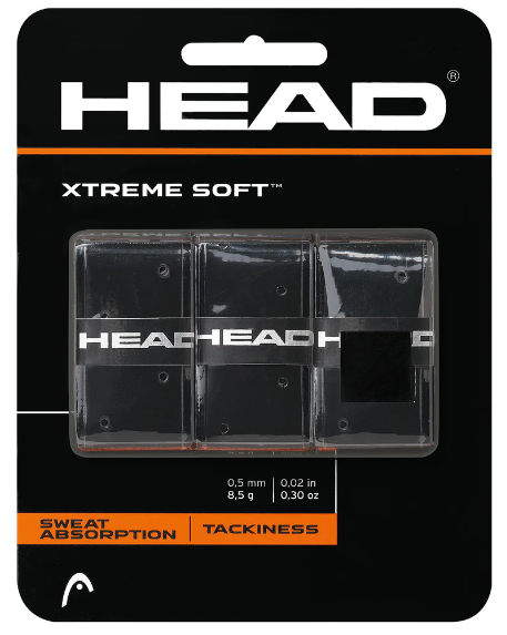  Head XtremeSoft Overgrip Paquet de 3(noir)