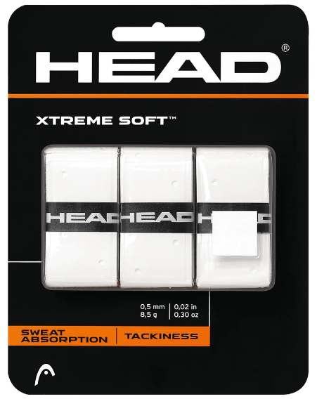 Head XtremeSoft Overgrip Paquet de 3 (blanc)