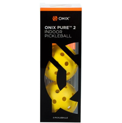 Pack de 3 balles de pickleball d'intérieur Onix Fuse (jaune)