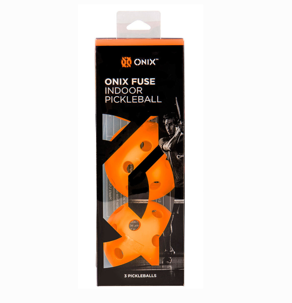 Onix Fuse Indoor Pickleball 3 Pack (Orange)