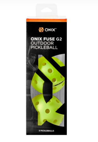 Onix Balles de Pickleball Fuse d'Extérieur Paquet de 3 (Vert Fluo)