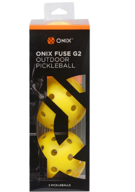 Onix Balles de Pickleball d'Extérieur Onix Fuse Paquet de 3 (Jaune)