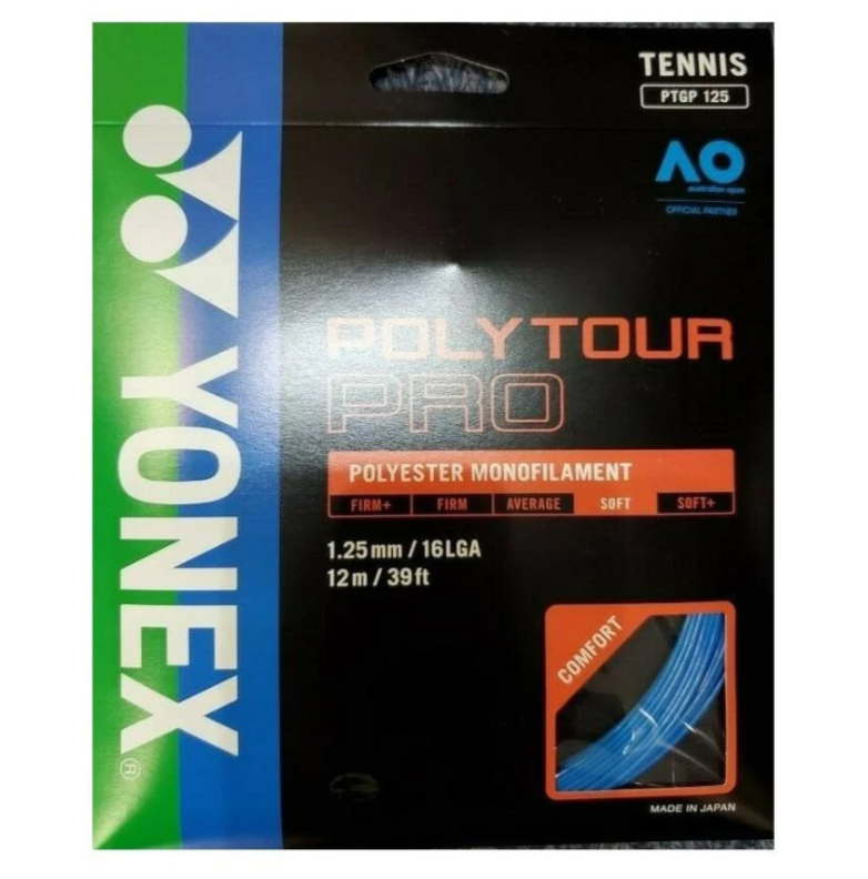 Ensemble Yonex Polytour Pro 1/2 (Bleu)