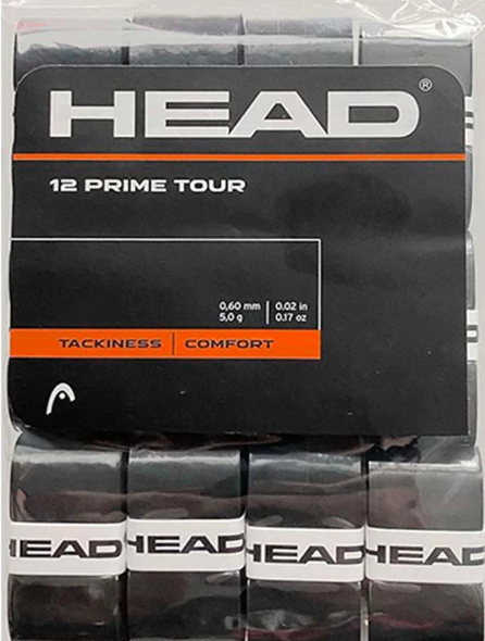  Head Prime Tour Overgrip Paquet de 12 (Noir)