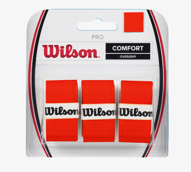  Wilson Pro Overgrip Paquet de 3 (Orange)